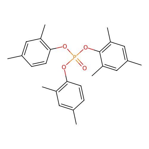 Phosphoric acid, bis(2,4-dimethylphenyl) 2,4,6-trimethylphenyl ester structure