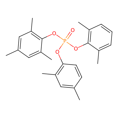 2,4-Dimethylphenyl 2,6-dimethylphenyl 2,4,6-trimethylphenyl phosphate structure