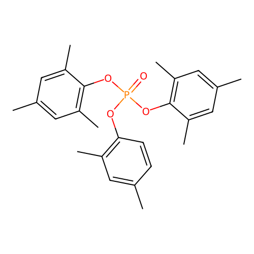 Phosphoric acid, 2,4-dimethylphenyl bis(2,4,6-trimethylphenyl) ester structure