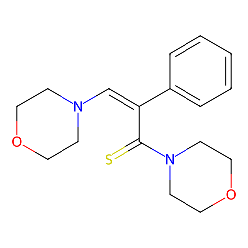 Morpholine, 4-[3-(4-morpholinyl)-2-phenyl-1-thioxo-2-propenyl]- structure