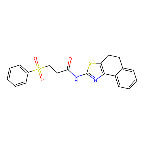 N-(4,5-dihydronaphtho[1,2-d]thiazol-2-yl)-3-(phenylsulfonyl)propanamide structure