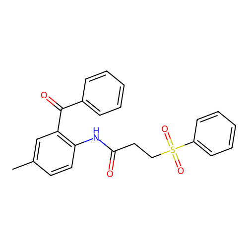N-(2-benzoyl-4-methylphenyl)-3-(phenylsulfonyl)propanamide structure