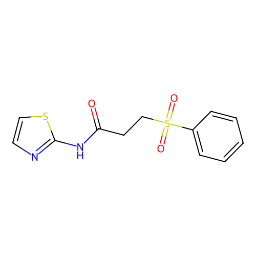 3-(benzenesulfonyl)-N-(1,3-thiazol-2-yl)propanamide structure