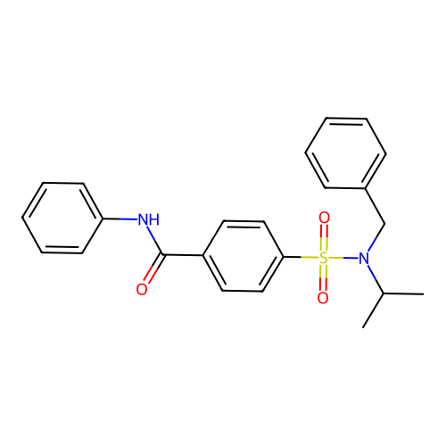4-[benzyl(propan-2-yl)sulfamoyl]-N-phenylbenzamide structure