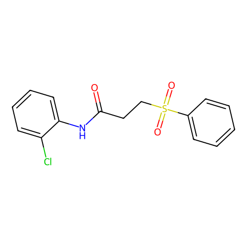 3-(benzenesulfonyl)-N-(2-chlorophenyl)propanamide structure