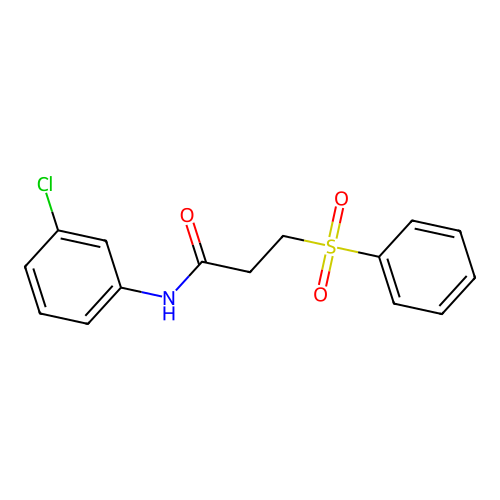 3-(benzenesulfonyl)-N-(3-chlorophenyl)propanamide structure