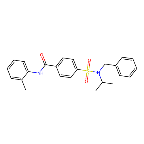 4-[benzyl(propan-2-yl)sulfamoyl]-N-(2-methylphenyl)benzamide structure