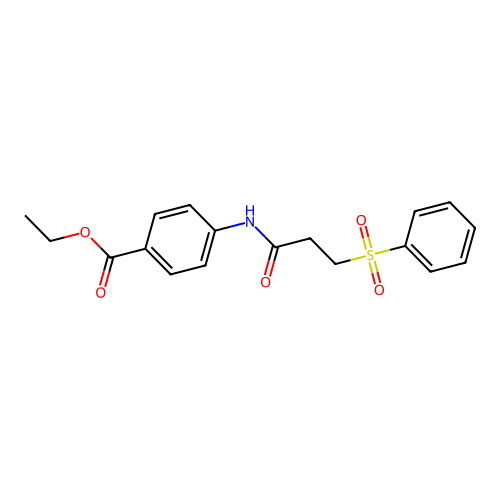 Ethyl 4-(3-(phenylsulfonyl)propanamido)benzoate structure