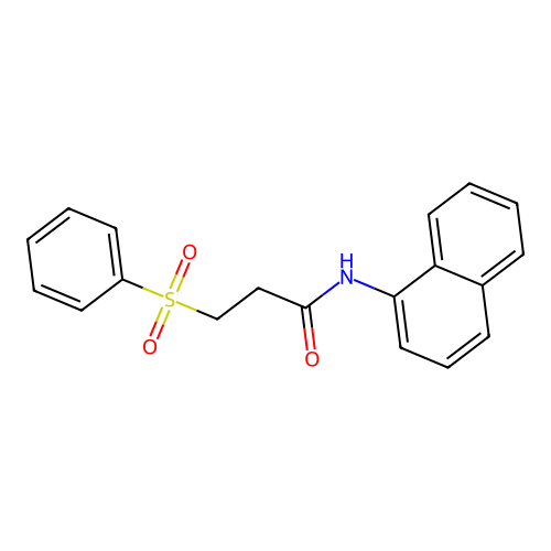 3-(benzenesulfonyl)-N-(naphthalen-1-yl)propanamide structure