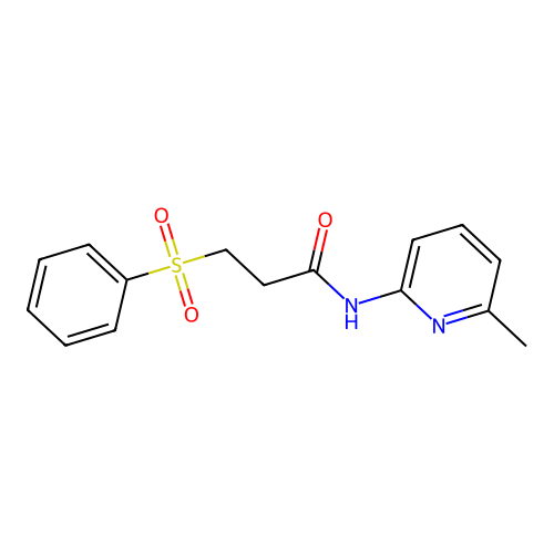 3-(benzenesulfonyl)-N-(6-methylpyridin-2-yl)propanamide structure