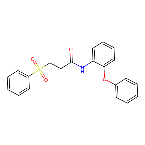 3-(benzenesulfonyl)-N-(2-phenoxyphenyl)propanamide structure