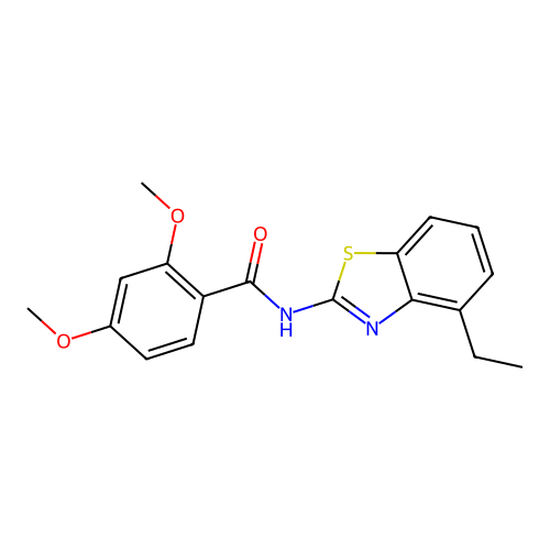 N-(4-ethyl-1,3-benzothiazol-2-yl)-2,4-dimethoxybenzamide structure