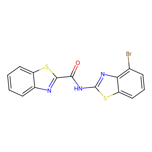 N-(4-bromo-1,3-benzothiazol-2-yl)-1,3-benzothiazole-2-carboxamide structure