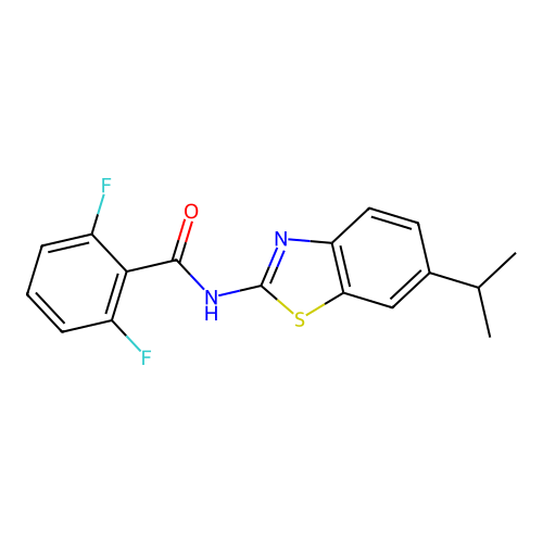 2,6-difluoro-N-(6-isopropylbenzo[d]thiazol-2-yl)benzamide structure