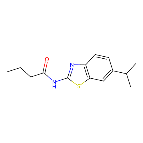 N-(6-isopropylbenzo[d]thiazol-2-yl)butyramide structure