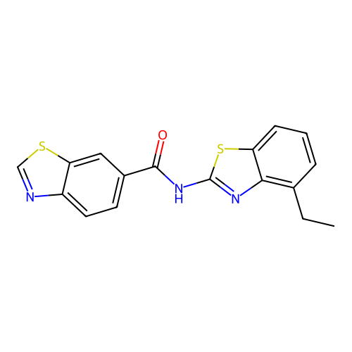 N-(4-ethyl-1,3-benzothiazol-2-yl)-1,3-benzothiazole-6-carboxamide structure