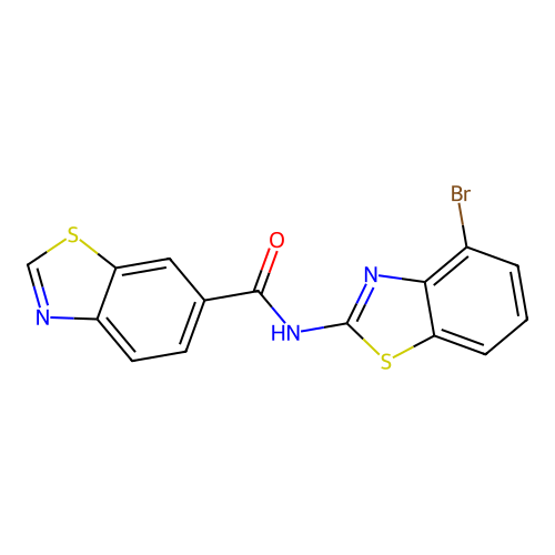 N-(4-bromo-1,3-benzothiazol-2-yl)-1,3-benzothiazole-6-carboxamide structure