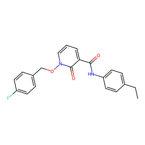 N-(4-ethylphenyl)-1-[(4-fluorophenyl)methoxy]-2-oxopyridine-3-carboxamide structure