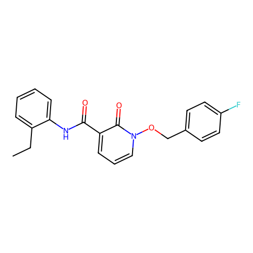 N-(2-ethylphenyl)-1-[(4-fluorophenyl)methoxy]-2-oxopyridine-3-carboxamide structure