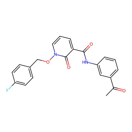 N-(3-acetylphenyl)-1-[(4-fluorophenyl)methoxy]-2-oxopyridine-3-carboxamide structure