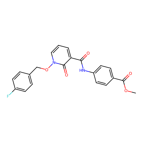 Methyl 4-[[1-[(4-fluorophenyl)methoxy]-2-oxopyridine-3-carbonyl]amino]benzoate structure