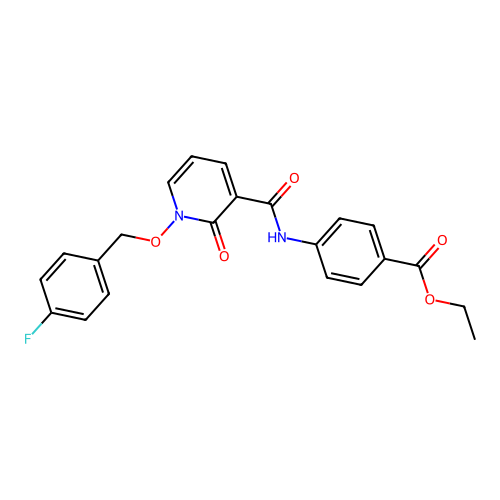 Ethyl 4-[[1-[(4-fluorophenyl)methoxy]-2-oxopyridine-3-carbonyl]amino]benzoate structure