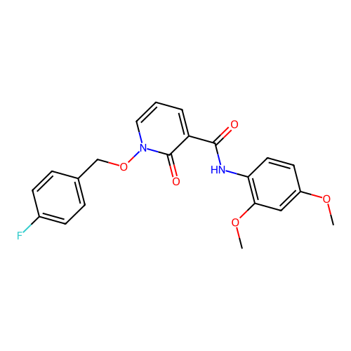 N-(2,4-dimethoxyphenyl)-1-[(4-fluorophenyl)methoxy]-2-oxopyridine-3-carboxamide structure