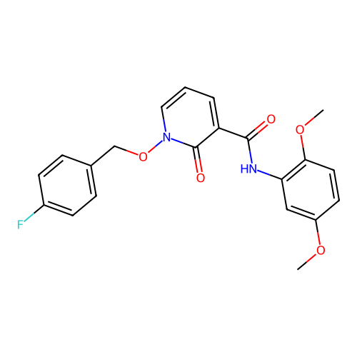 N-(2,5-dimethoxyphenyl)-1-[(4-fluorophenyl)methoxy]-2-oxopyridine-3-carboxamide structure