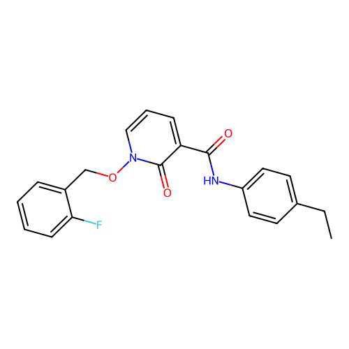 N-(4-ethylphenyl)-1-[(2-fluorophenyl)methoxy]-2-oxopyridine-3-carboxamide structure