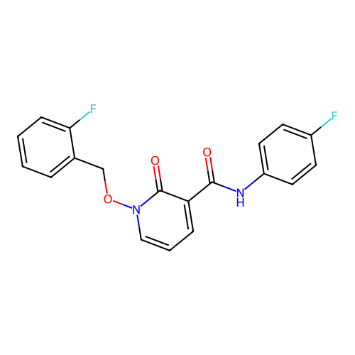 N-(4-fluorophenyl)-1-[(2-fluorophenyl)methoxy]-2-oxopyridine-3-carboxamide structure