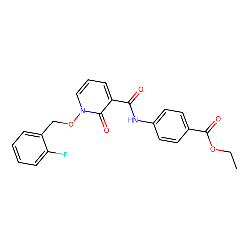 Ethyl 4-[[1-[(2-fluorophenyl)methoxy]-2-oxopyridine-3-carbonyl]amino]benzoate structure