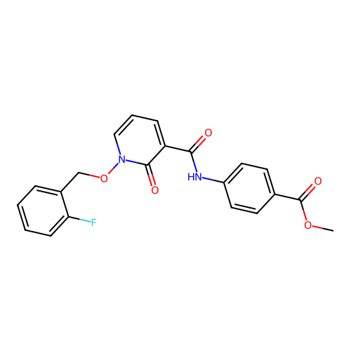 Methyl 4-[[1-[(2-fluorophenyl)methoxy]-2-oxopyridine-3-carbonyl]amino]benzoate structure