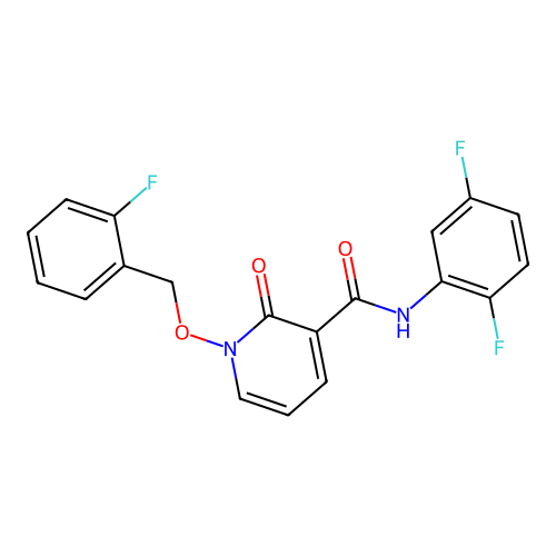 N-(2,5-difluorophenyl)-1-[(2-fluorophenyl)methoxy]-2-oxopyridine-3-carboxamide structure