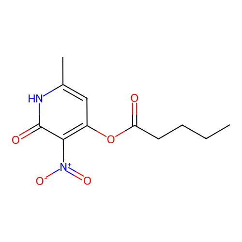 6-Methyl-3-nitro-2-oxo-1,2-dihydropyridin-4-yl pentanoate structure