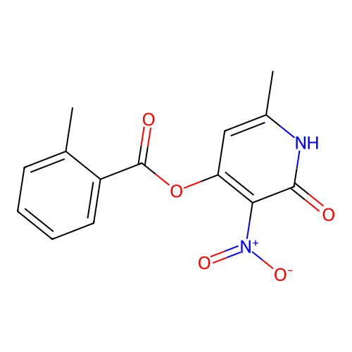 (6-methyl-3-nitro-2-oxo-1H-pyridin-4-yl) 2-methylbenzoate structure