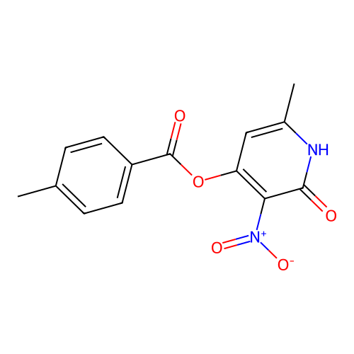 6-Methyl-3-nitro-2-oxo-1,2-dihydropyridin-4-yl 4-methylbenzoate structure