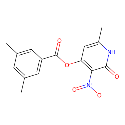 6-Methyl-3-nitro-2-oxo-1,2-dihydropyridin-4-yl 3,5-dimethylbenzoate structure
