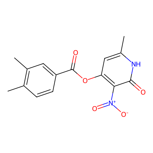 6-Methyl-3-nitro-2-oxo-1,2-dihydropyridin-4-yl 3,4-dimethylbenzoate structure