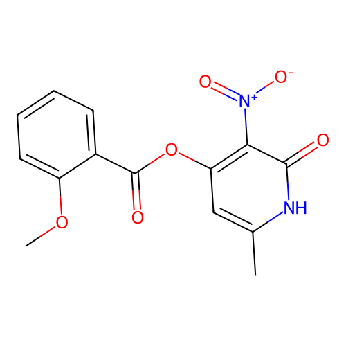 6-Methyl-3-nitro-2-oxo-1,2-dihydropyridin-4-yl 2-methoxybenzoate structure