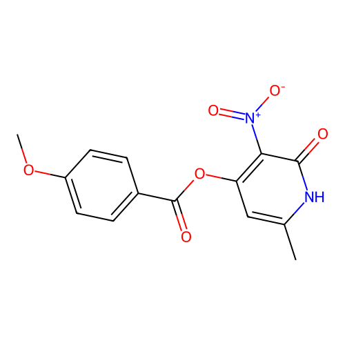 6-Methyl-3-nitro-2-oxo-1,2-dihydropyridin-4-yl 4-methoxybenzoate structure