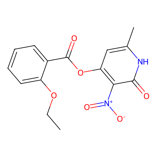 6-Methyl-3-nitro-2-oxo-1,2-dihydropyridin-4-yl 2-ethoxybenzoate structure
