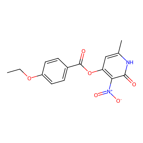 6-Methyl-3-nitro-2-oxo-1,2-dihydropyridin-4-yl 4-ethoxybenzoate structure