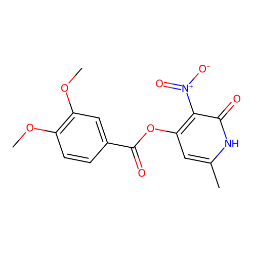 6-Methyl-3-nitro-2-oxo-1,2-dihydropyridin-4-yl 3,4-dimethoxybenzoate structure
