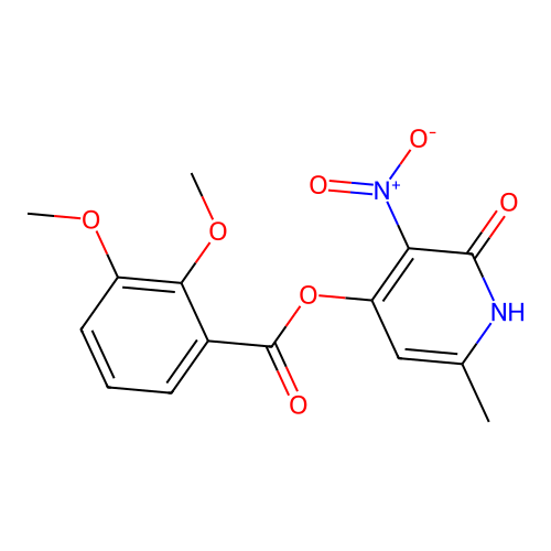 6-Methyl-3-nitro-2-oxo-1,2-dihydropyridin-4-yl 2,3-dimethoxybenzoate structure