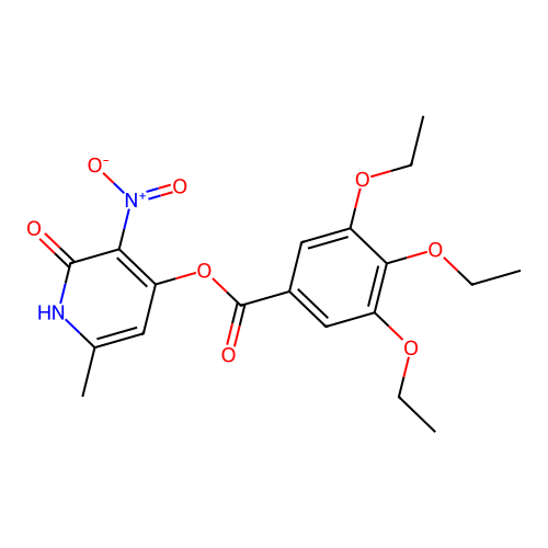 6-Methyl-3-nitro-2-oxo-1,2-dihydropyridin-4-yl 3,4,5-triethoxybenzoate structure