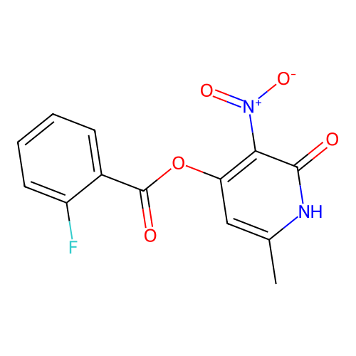 6-Methyl-3-nitro-2-oxo-1,2-dihydropyridin-4-yl 2-fluorobenzoate structure