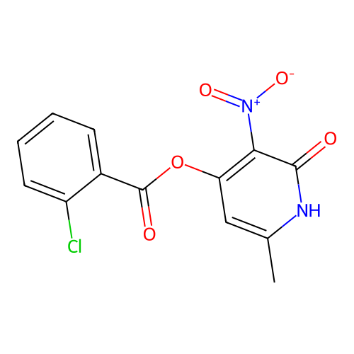 6-Methyl-3-nitro-2-oxo-1,2-dihydropyridin-4-yl 2-chlorobenzoate structure