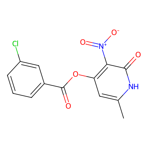 6-Methyl-3-nitro-2-oxo-1,2-dihydropyridin-4-yl 3-chlorobenzoate structure