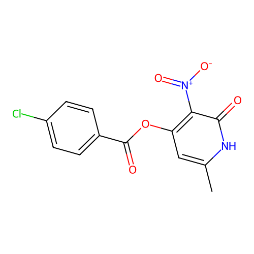 6-Methyl-3-nitro-2-oxo-1,2-dihydropyridin-4-yl 4-chlorobenzoate structure