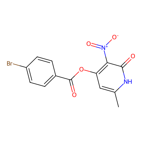 6-Methyl-3-nitro-2-oxo-1,2-dihydropyridin-4-yl 4-bromobenzoate structure